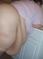 Large woman in panties